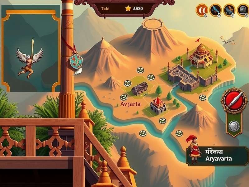 Ace Warrior Quest Game Screenshot showing Indian-inspired battlefield